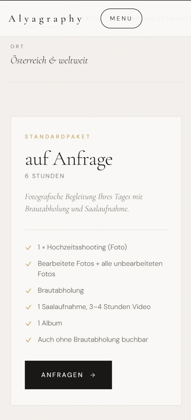 Paketübersicht Standardpaket